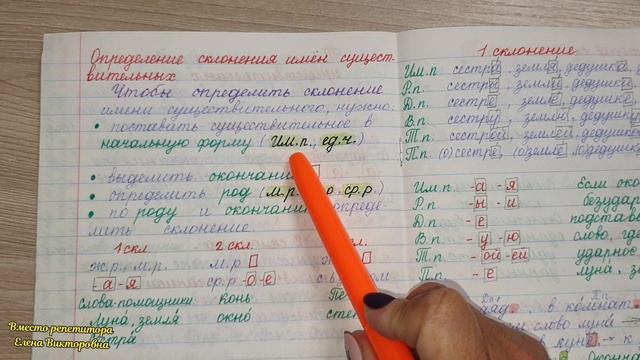 Занятие 9. Типы склонения имен существительных смотреть онлайн