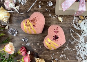 Бомбочки для ванны Два сердца мини