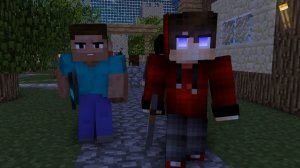 Minecraft fight animation (Herobrine, Null vs Steve )