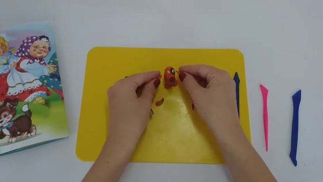 РЕПКА сказки из пластилина, лепим героев, внучку, собаку жучку, кошку из пластилина и теста смотреть онлайн