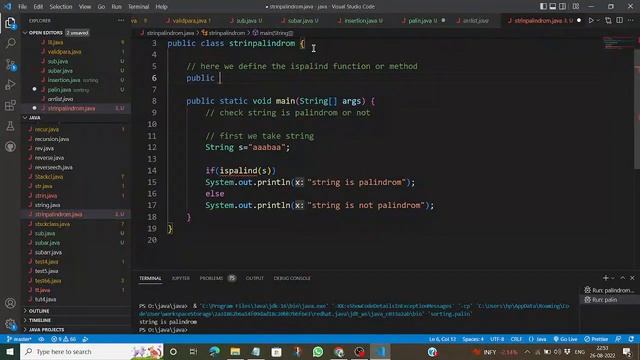 String-java || reverse-string || check given string is palindrome or not?