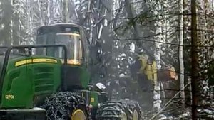 Заготовка леса Харвестером John Deere E, Свердловская обл., п. Восточный