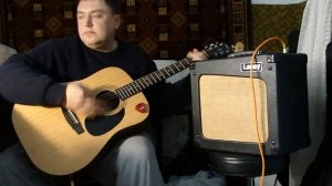 Cort AD810 и Laney Cube10. Акустическая гитара с пьезозвукоснимателем через ламповый комбик.