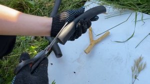 Дачный день, как делать рогатку?