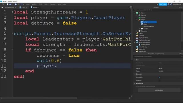Roblox Studio Tutorial Easy! | How to make a strength increase | смотреть онлайн