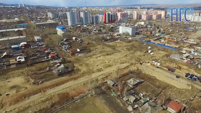 Строительство развязки Николаевского моста на улице Волочаевской в Красноярске смотреть онлайн