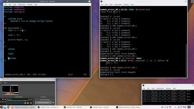 C Programming: Common Mistakes, GCC version