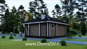 Дом из оцилиндрованного бревна Модуль