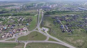Развязка около станции Шагол (Челябинск) вид с высоты с дрона 20 мая 2016 г