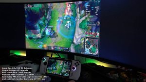 League of Legends - Asus ROG Ally - FPS test FHD - external monitor gameplay