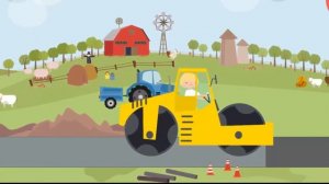 Строительная спецтехника для детей. Мультик про бетономешалку, грузовик, погрузчик и каток