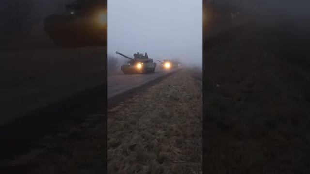 Колонна танков Т-90M Прорыв