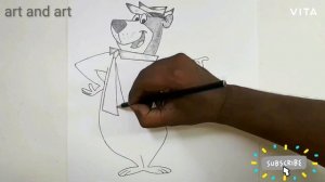 How to draw Yogi Bear | Yogi Bear sketch | easy drawing for Kids | योगी बियर |   art and art