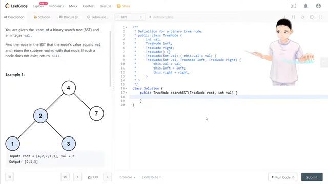 Leetcode 700 - Search in a Binary Search Tree (JAVA, Solution Explain!) смотреть онлайн