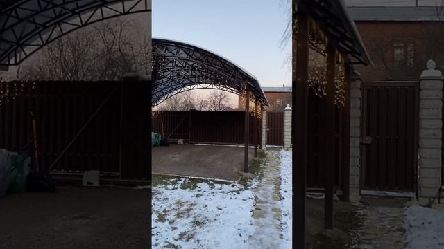 Два навеса на одном объекте | Навесы из поликарбоната Спецкаркас смотреть онлайн