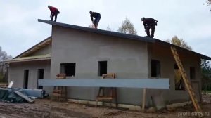 Подъем на крышу кровельного листа Ruukki 11м