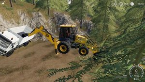 jcb 3dx backhoe loader rescuing truck hyva mercedes agar fs 19 game play jcb game