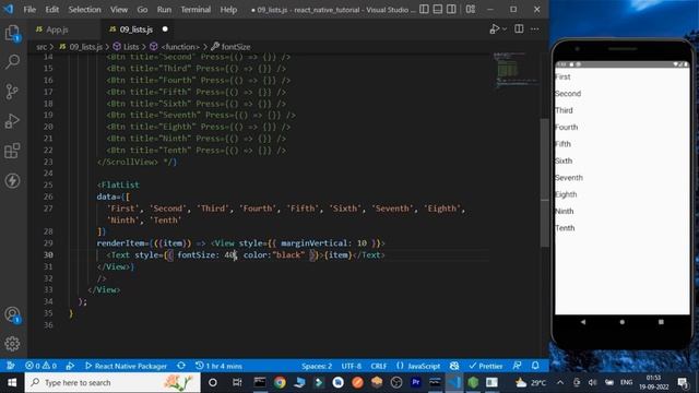 Lists in React Native #11 || Flatlist & ScrollView || React Native Tutorial for Beginners смотреть онлайн