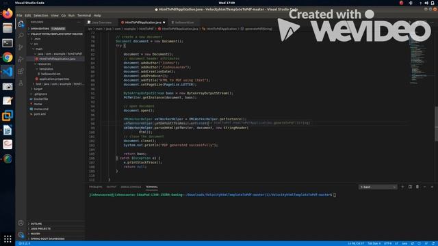 HTML to PDF conversion using Apache Velocity смотреть онлайн