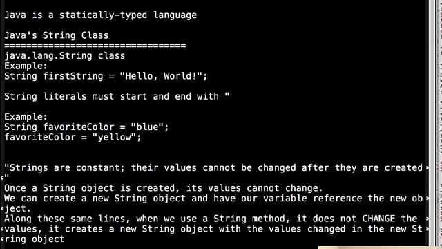 Java Strings Introduction смотреть онлайн
