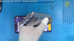 Замена дисплея Xiaomi Mi note 10 lite, разбираем телефон