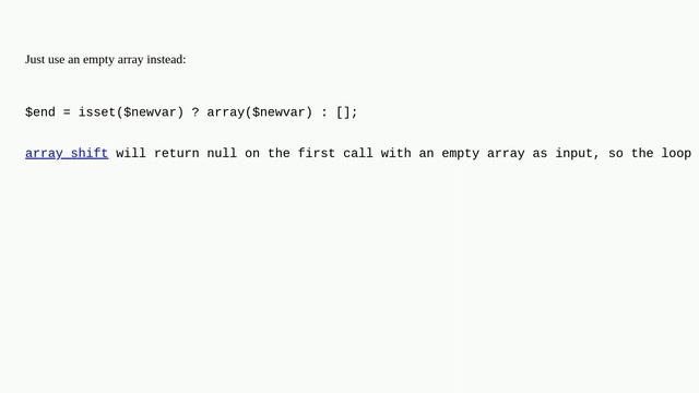 How to handle array_shift() on Null? смотреть онлайн