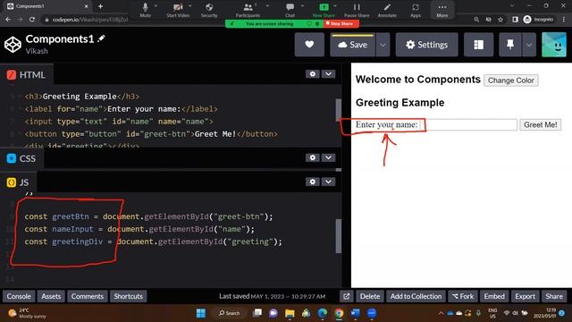 JavaScript Example2 | HTML, CSS, JavaScript Course for Beginners and Students | Tutorial Part 6