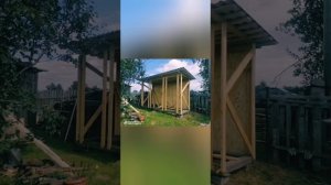 Строительство каркасного туалета с хоз блоком своими руками.