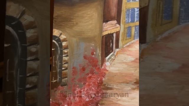 Яркая картина для интерьера «Переулочка Италии» 50х60 акрил, холст