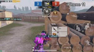 iphone xs max vs iphone 11 pubg test 2023 | 4finger full gyro | #10 Raith Gaming |