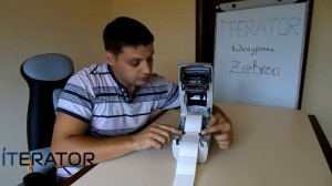 Видеоурок Zebra TLP 2824 Plus Загрузка рулонной этикетки, внутренний тест