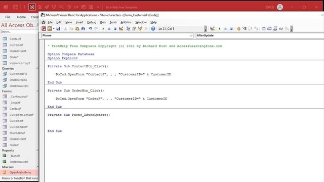 How to Remove Unwanted Characters from a Microsoft Access Text Field with a Custom Filter Function