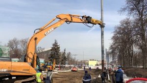 Демонтаж опоры освещения