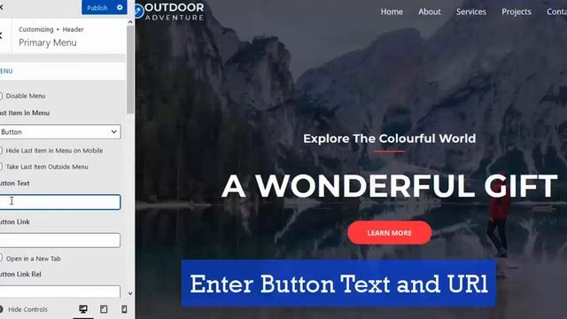 How to add a button to astra theme header menu