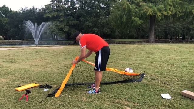 REVIEW - HAPPY JUMP SOCCER GOAL NET KIDS - AMAZON - Did it break ??? Slow-mo proof ! смотреть онлайн