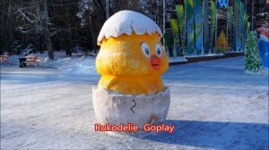 ФИГУРЫ из СНЕГА новогодние скульптуры волк медведь курица лошадь сова бобер