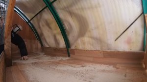 Осушитель подстилки Агростраж. Курятник из теплицы