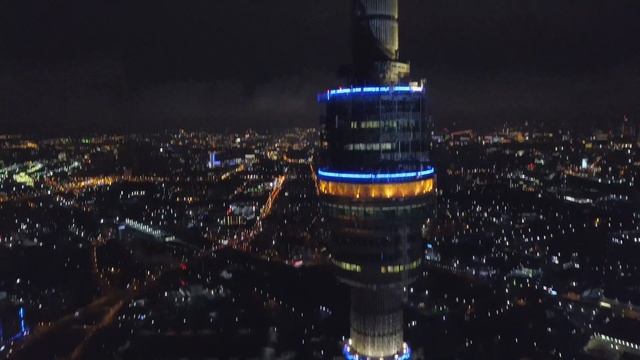 Останкинская телебашня ночью