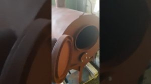 Твердотопливный воздушный теплогенератор ТГ 520   Р ЛАККК с воздуховодом