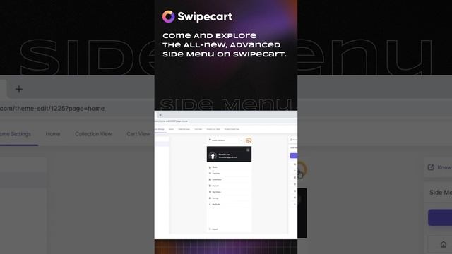 Customized Side Menu For Your App On Swipecart?