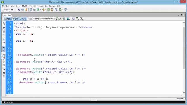 javascript part 13 For Beginners Logical Operators