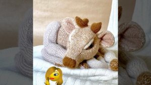 Вязание спицами игрушки.Связана спицами ОЛЕНЁНОК?