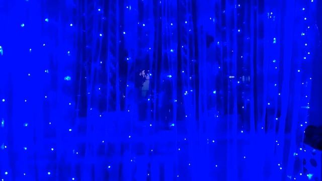 Гирлянда Штора Капли Росы 3*2.5 м синяя смотреть онлайн