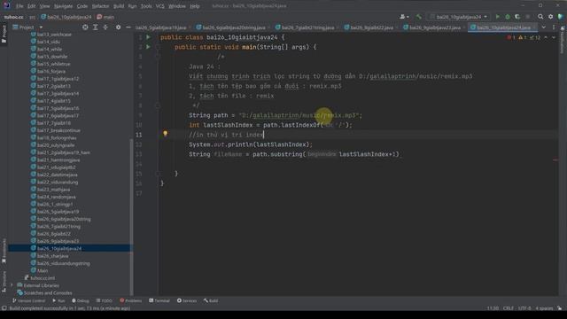 26.10 giải bài tập string java 24 - tự học lập trình java string chi tiết