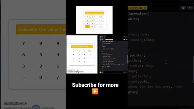 Calculator using html, css & javascript | 3 | Source code link is in description