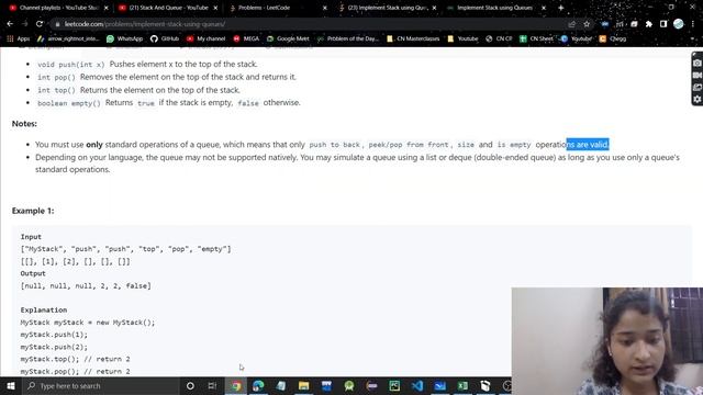 Implement Stack using Queues | Leetcode 225 | Stack | Queues | Day-5