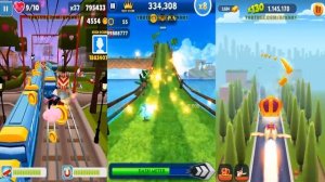 Subway Surfers 2018 Paris VS Sonic Dash SILVER VS Talking Tom Gold Run