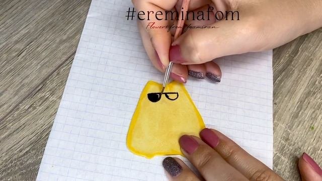 Кот из фоамирана / закладка  / школьные лайфхаки / DIY Foamiran /craft @ereminafom