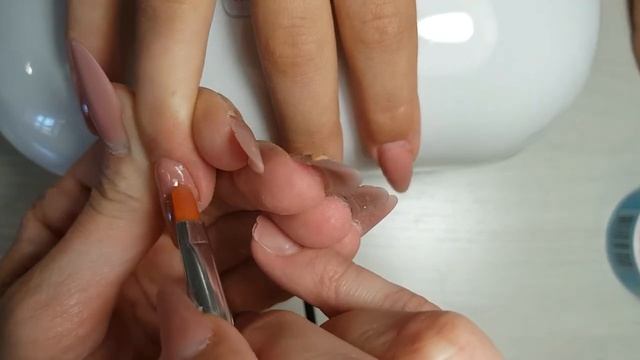 Наращивание ногтей + дизайн лепка гелем смотреть онлайн