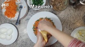САЛАТ ИЗ САРДИН СЛОЯМИ Простой и вкусный салат